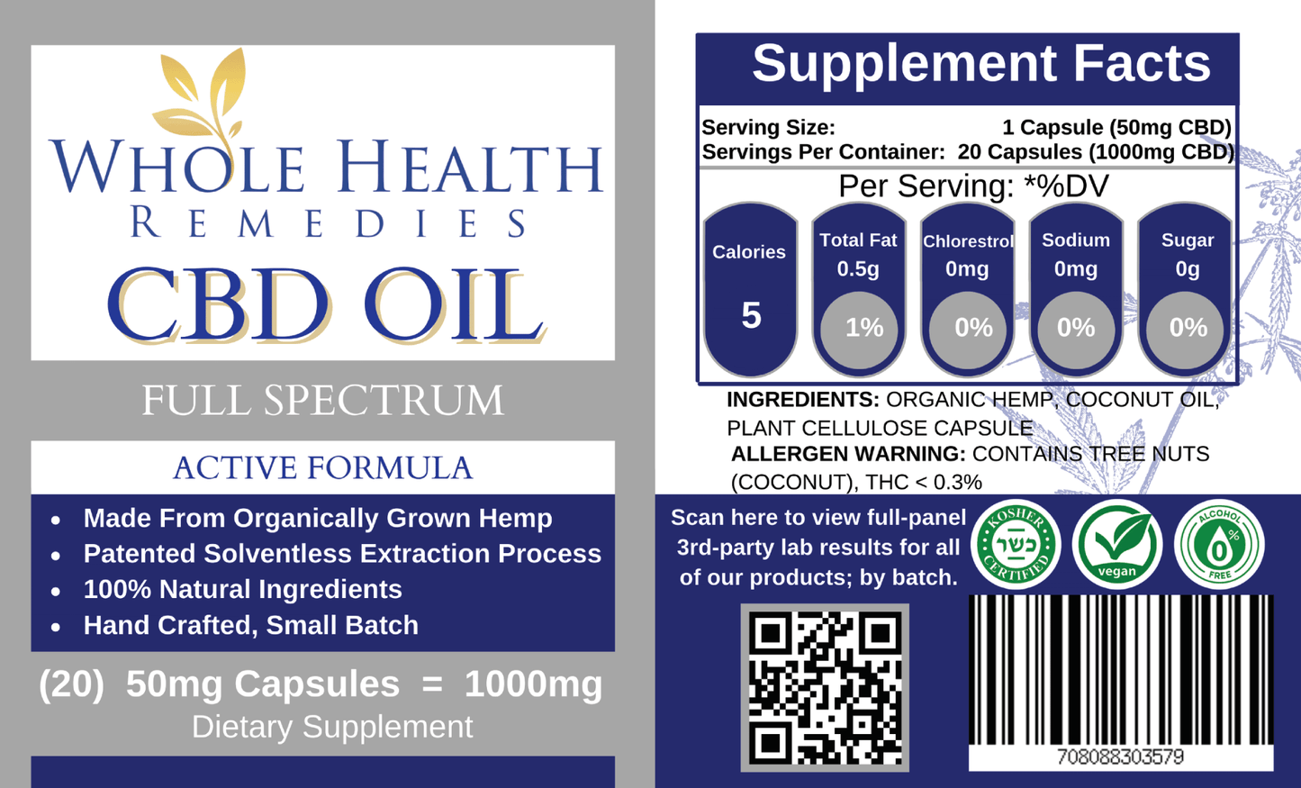 CBD – 50MG/20CNT (CAPSULES)