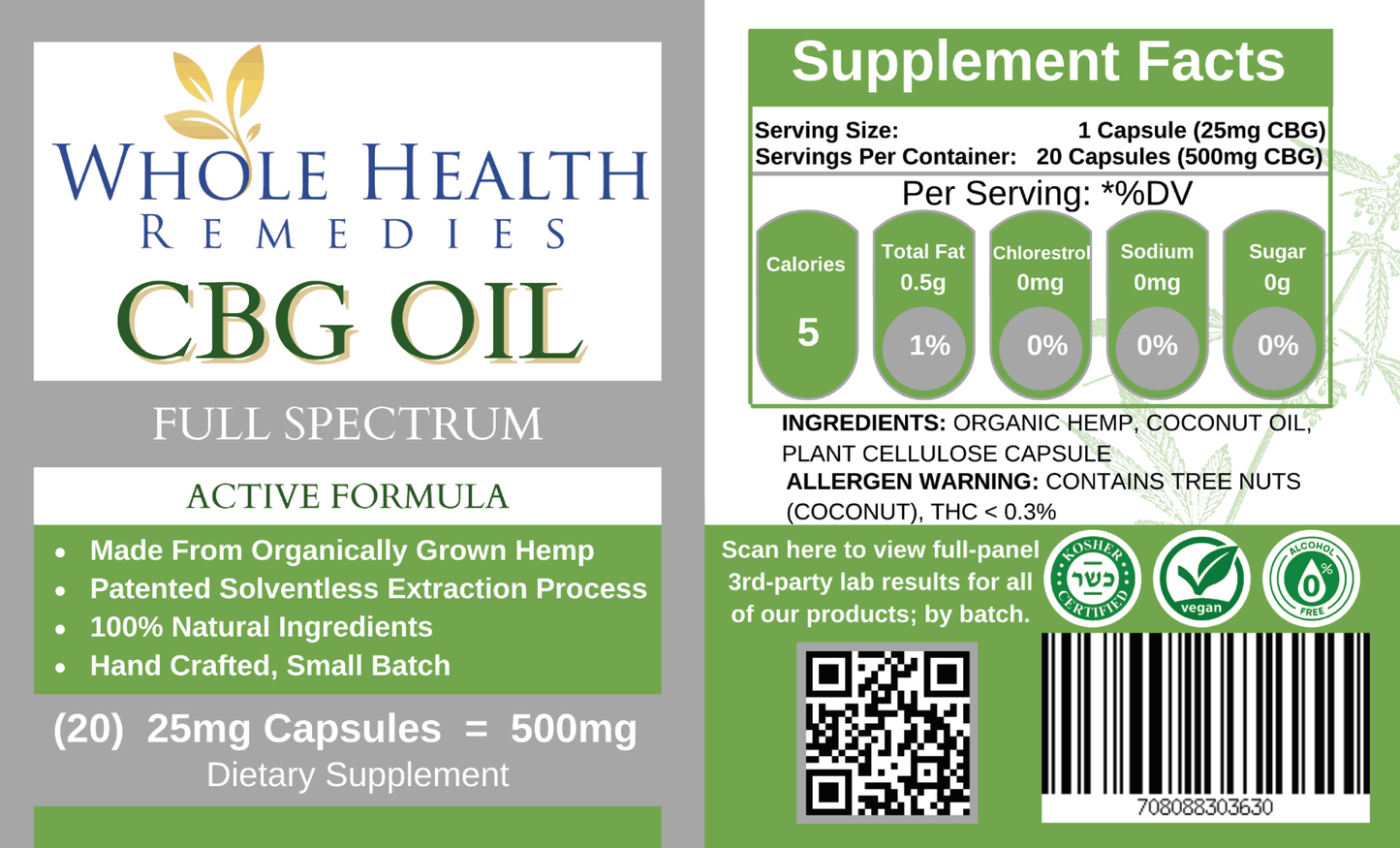CBG – 25MG/20CNT (CAPSULES)