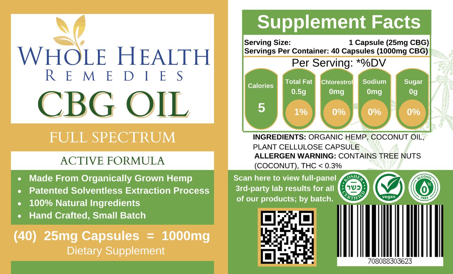 CBG – 25MG/40CNT (CAPSULES)
