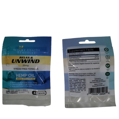 25 Pack CBD CAPSULES – 25MG/4 CNT (Free 1st Order Only)