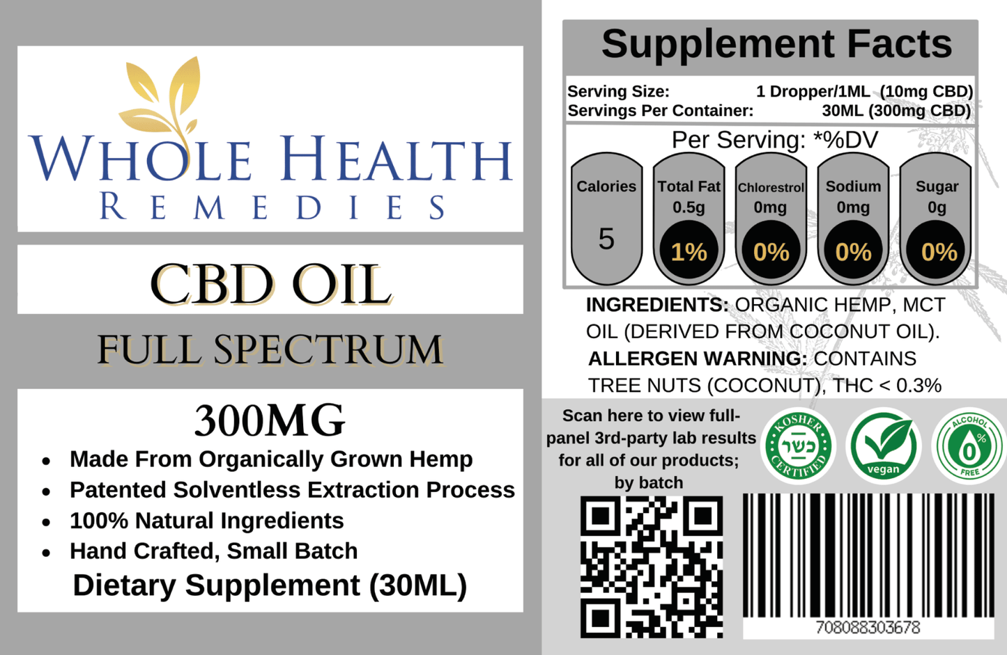 CBD – 300MG (TINCTURE)