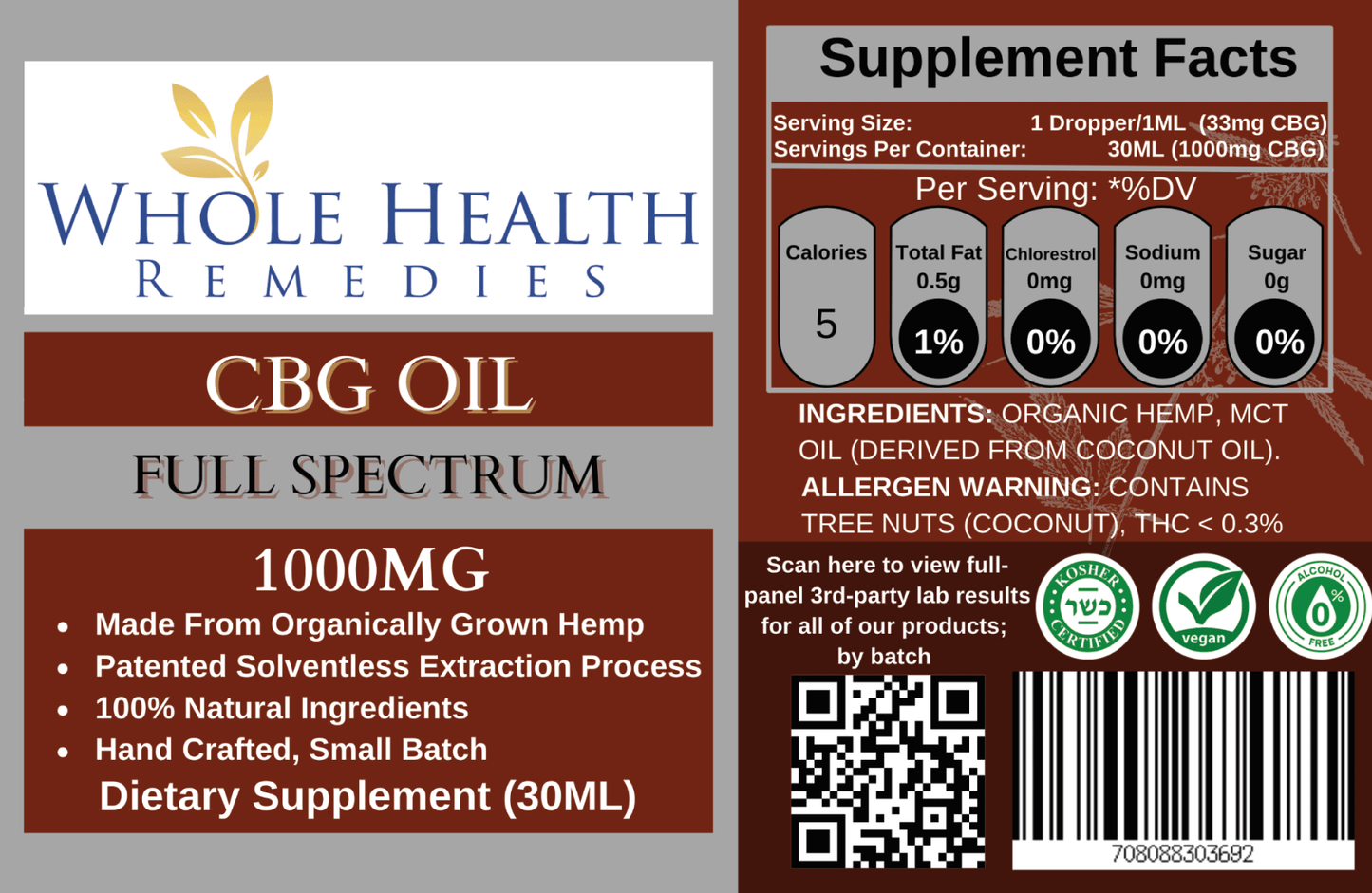 CBG – 1000MG (TINCTURE)